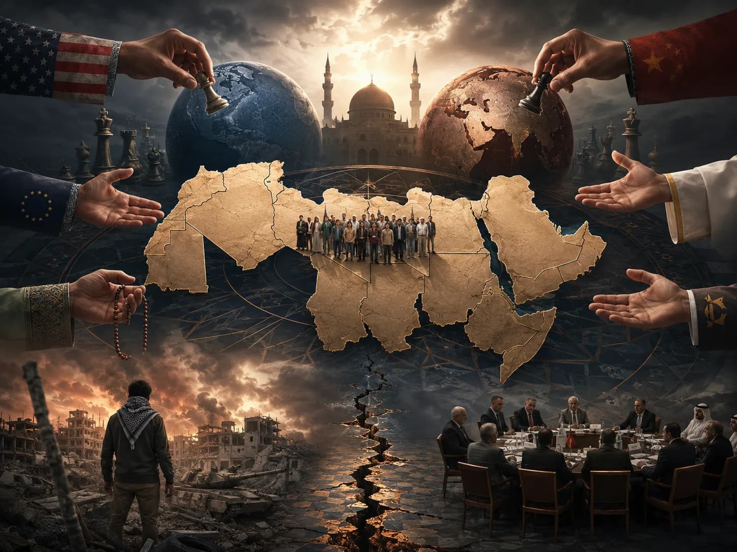 رؤية العالم وقضايا الساعة العربية
